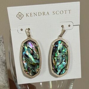 Kendra Scott Iridescent Abalone Drop Earrings - gold Elle style/size